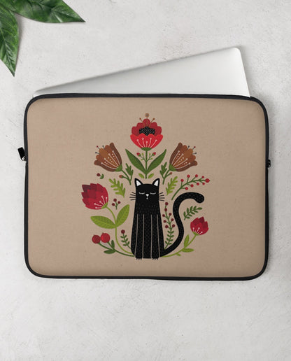 Blossom Cat Laptop Sleeve