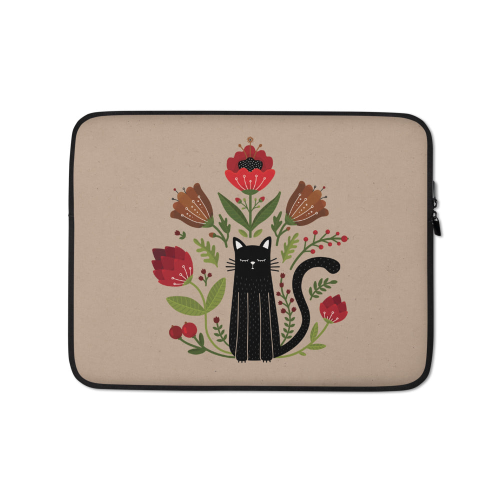 Blossom Cat Laptop Sleeve