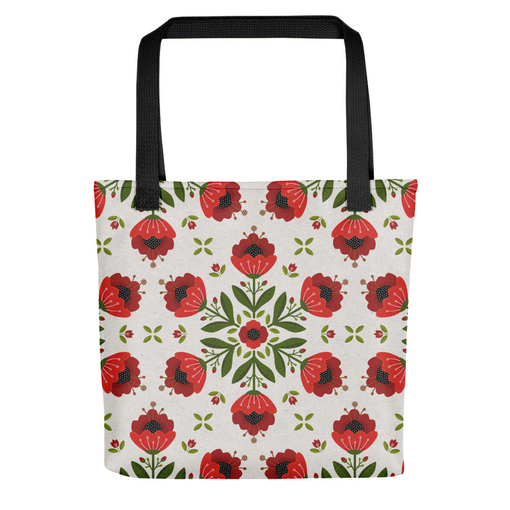 Poppies Carousel Tote Bag